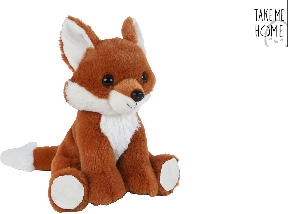Peluche renard Take me home assis - 28cm