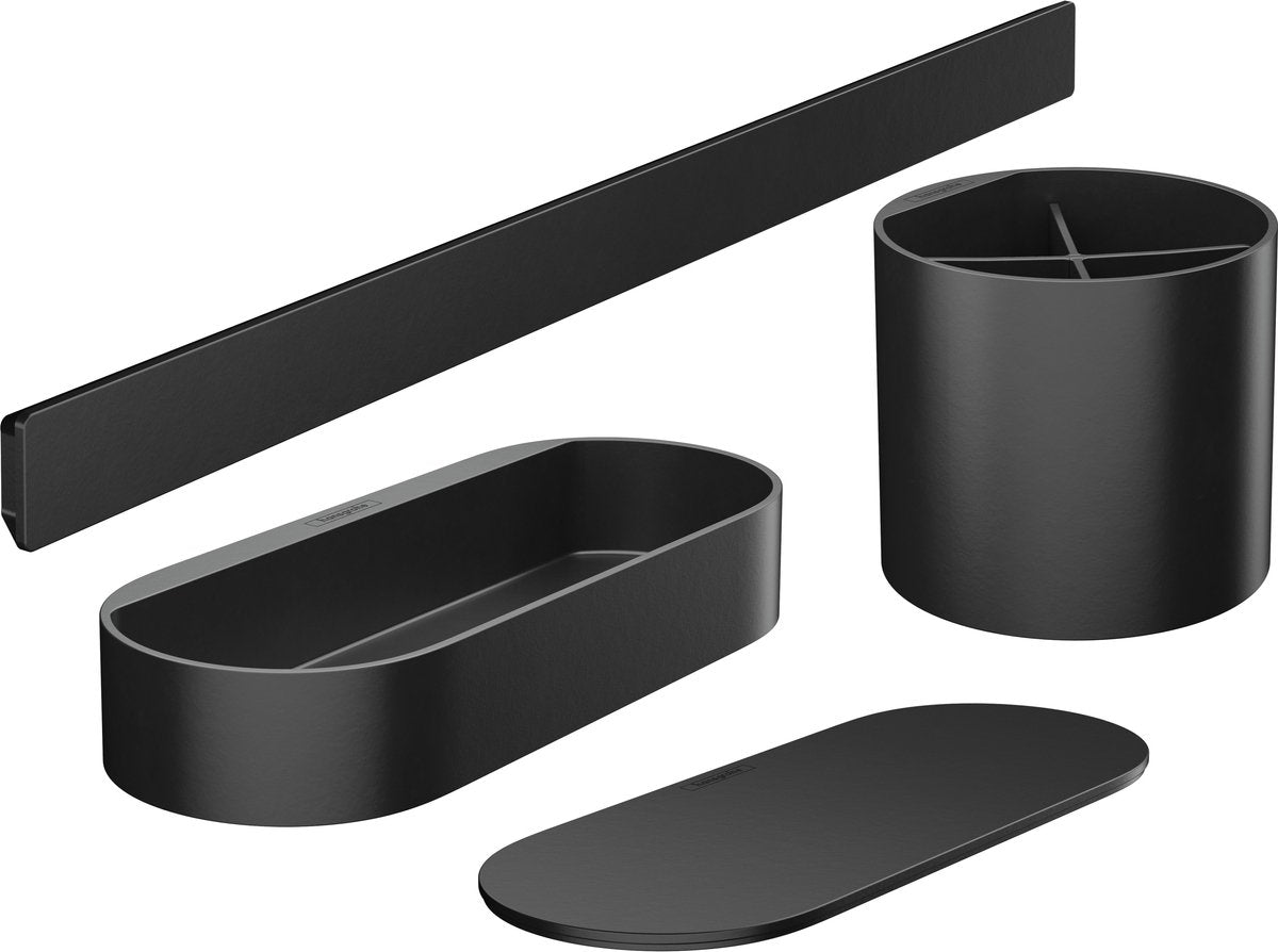 Hansgrohe walltoris - ensemble d'accessoires de salle de bain, noir mat 27968670