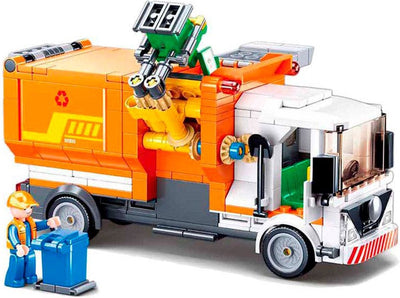 Jouets de construction de camion poubelle de ville de Sluban pour enfants à partir de 6 ans - boîte de construction de jouets de construction avec 326 blocs de construction - m38-b1066