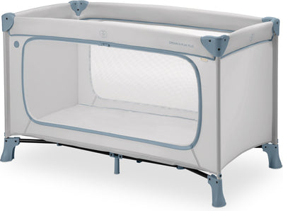 Hauck dream n play plus - lit de camping - passage extra large - bleu poussiéreux