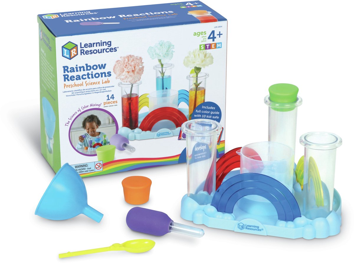 Laboratoire scientifique préscolaire de réactions arc-en-ciel de ressources d'apprentissage - 3+