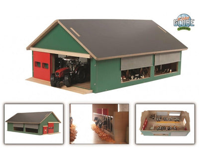 Kids Globe Globe Stable avec Windbreak Gaas 1:32