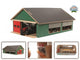 Kids Globe Globe Stable avec Windbreak Gaas 1:32