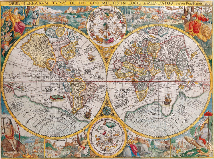 Ravensburger Puzzle Puzzle Map 1594, 1500st.