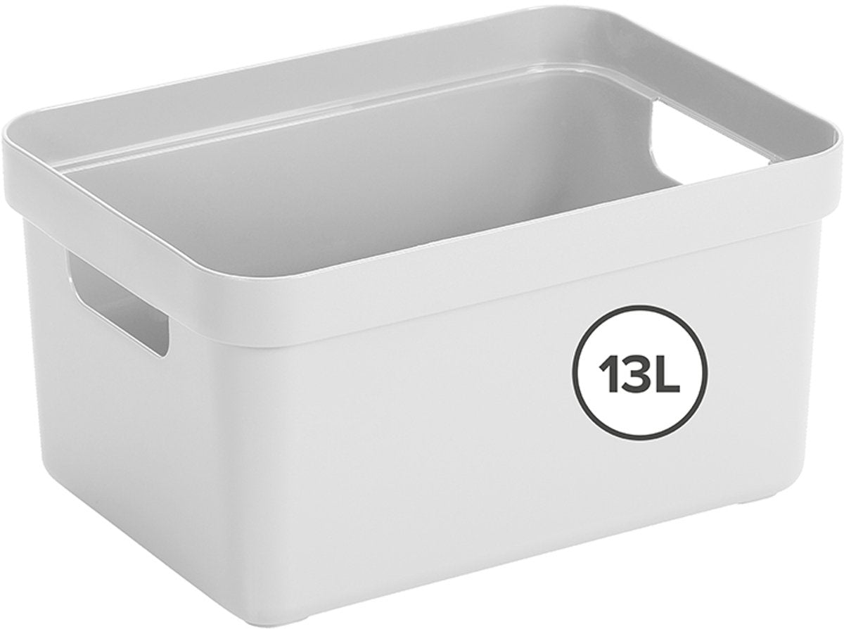 Boîte de rangement Sunware sigma home 13l - 35x24,6x18,3 cm - blanc