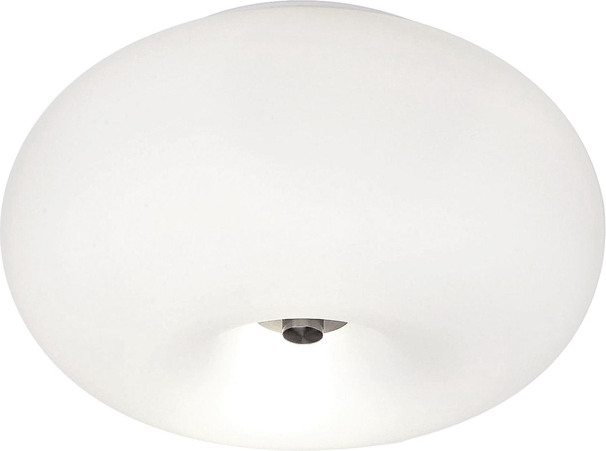 Eglo optica - plafonnier - ø280mm. - nickel mat - blanc