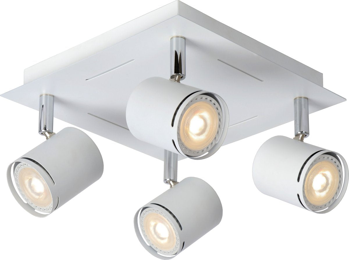 Lucide rilou - spot de plafond (plafonnier) - LED dimmable - gu10 - 4x5w 3000k - blanc
