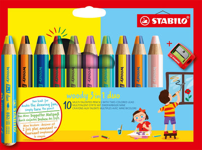 Duo Stabilo Woody 3in1 avec un crayon Sharper, 11dlg.