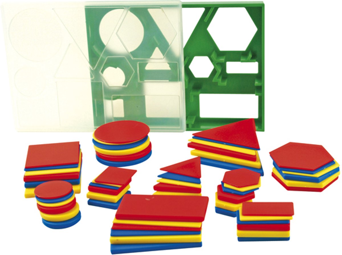 Weplay geo set 60 – set de formes géométriques pédagogiques pour enfants, idéal pour apprendre les formes 2D - à partir de 4 ans