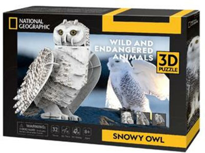 Puzzle en 3D cubic National Geographic Snow Owl