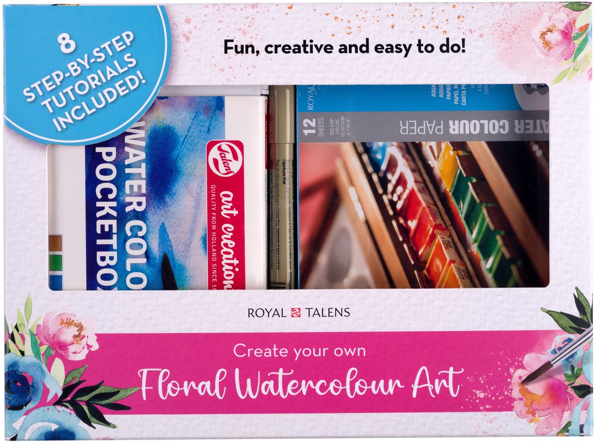 Talens • coffret aquarelle florale