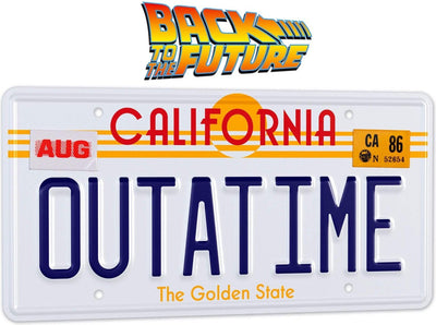 Médecin collectionneur retour vers le futur plaque d'immatriculation outatime