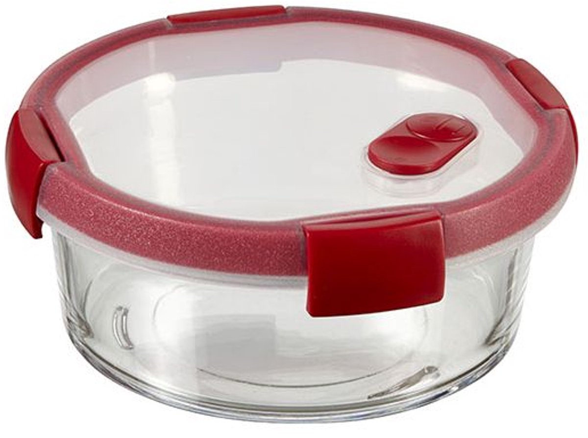 Récipient alimentaire en verre Curver Smart Cook - rond - 0,6 l - rouge