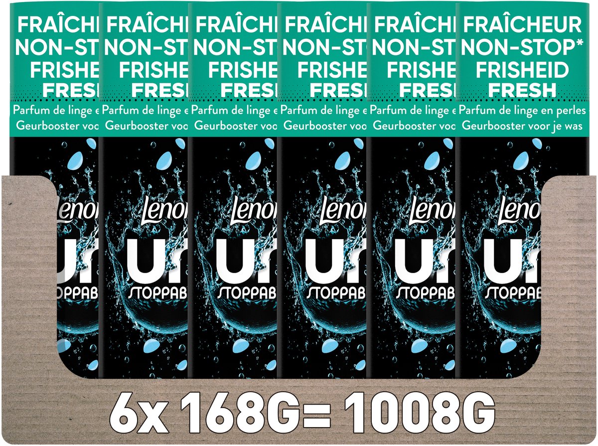 Lenor Unstoppables Booster de Parfum Parfum Frais - 6 x 168 grammes - Parfum de lavage
