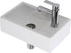 Ensemble de fontaine Plieger Houston - Ensemble de fontaine de toilettes - Ensemble de fontaine à droite - incl. siphon pour robinet - céramique - blanc