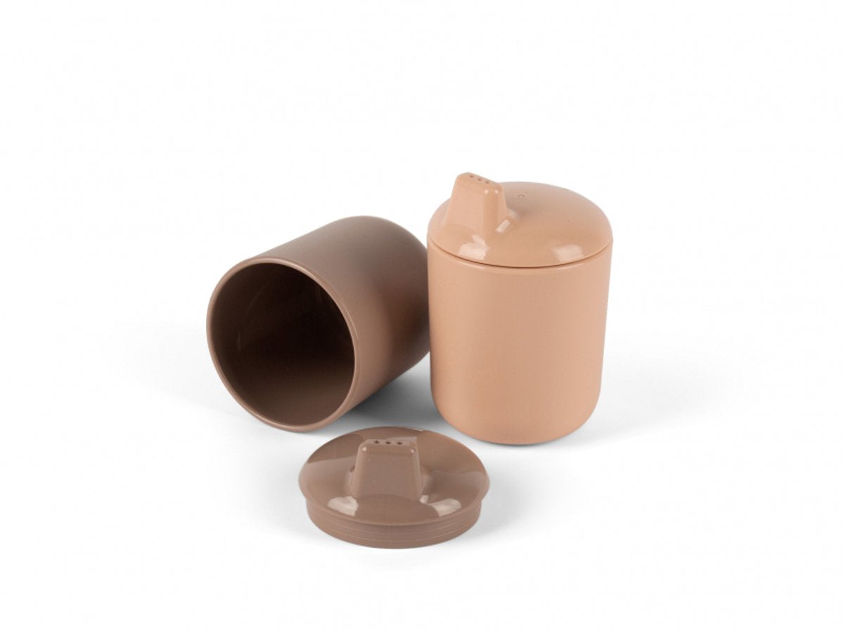 Dantoy Anti-Mess Brinking Cups Beige Mokka, 2dlg.