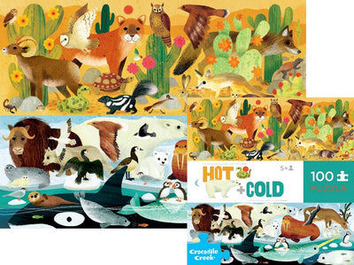 Animaux puzzle Crocodile Creek - 100 pièces - jouets éducatifs.