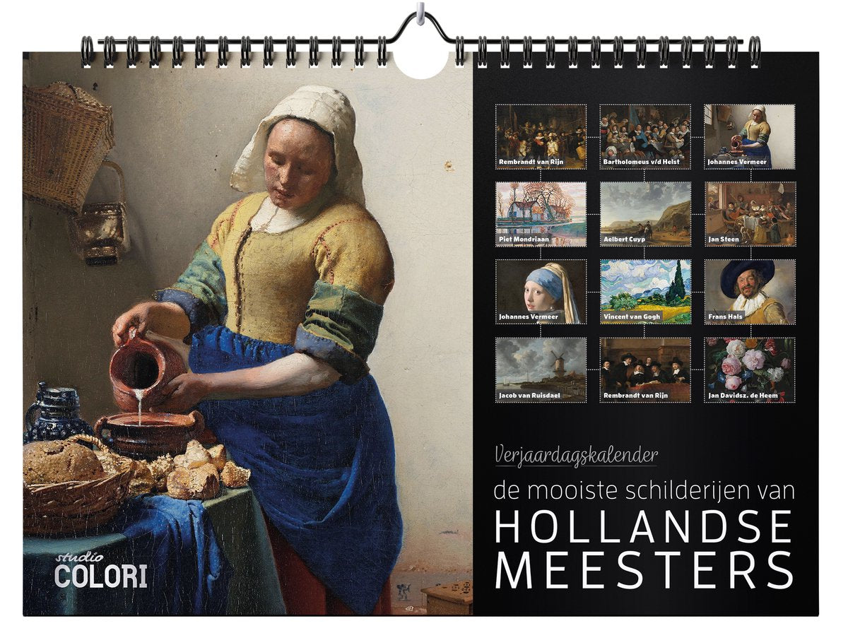 Calendrier d'anniversaire sans marque sans marque, les plus belles peintures des maîtres hollandais