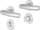 Poignée de porte Impresso - burton - pour l'intérieur - ronde avec rosace de toilette ronde - aluminium - 2 pièces