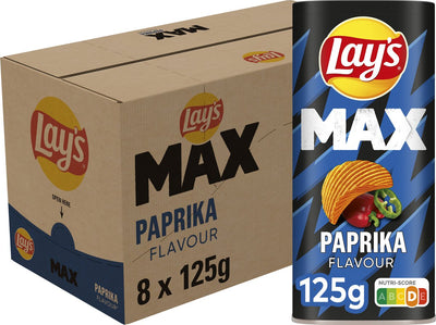Boîte de paprika Lay's max (8x 125gr)