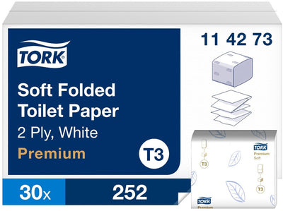 Papier toilette tork soft premium plié pack 30 pièces