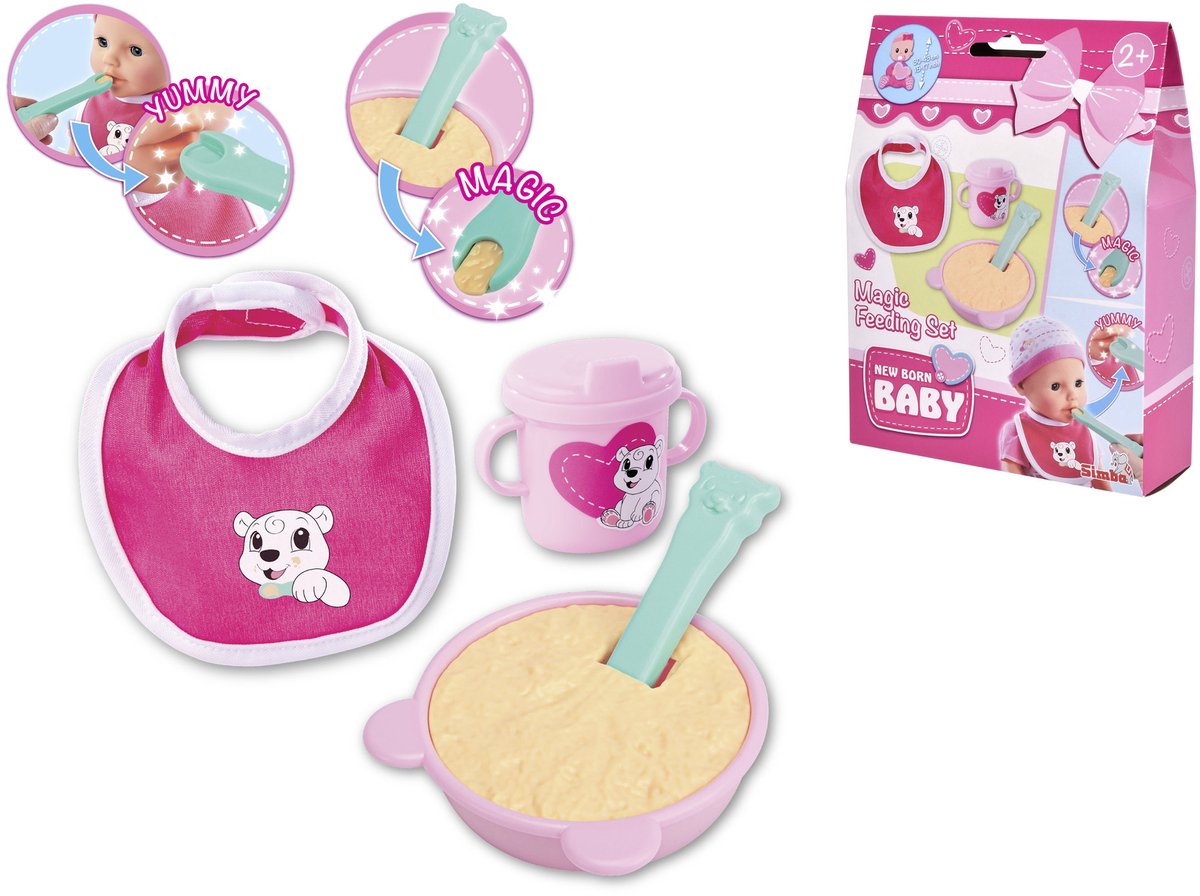 Simba - doll accessory - new born baby magic feeding set