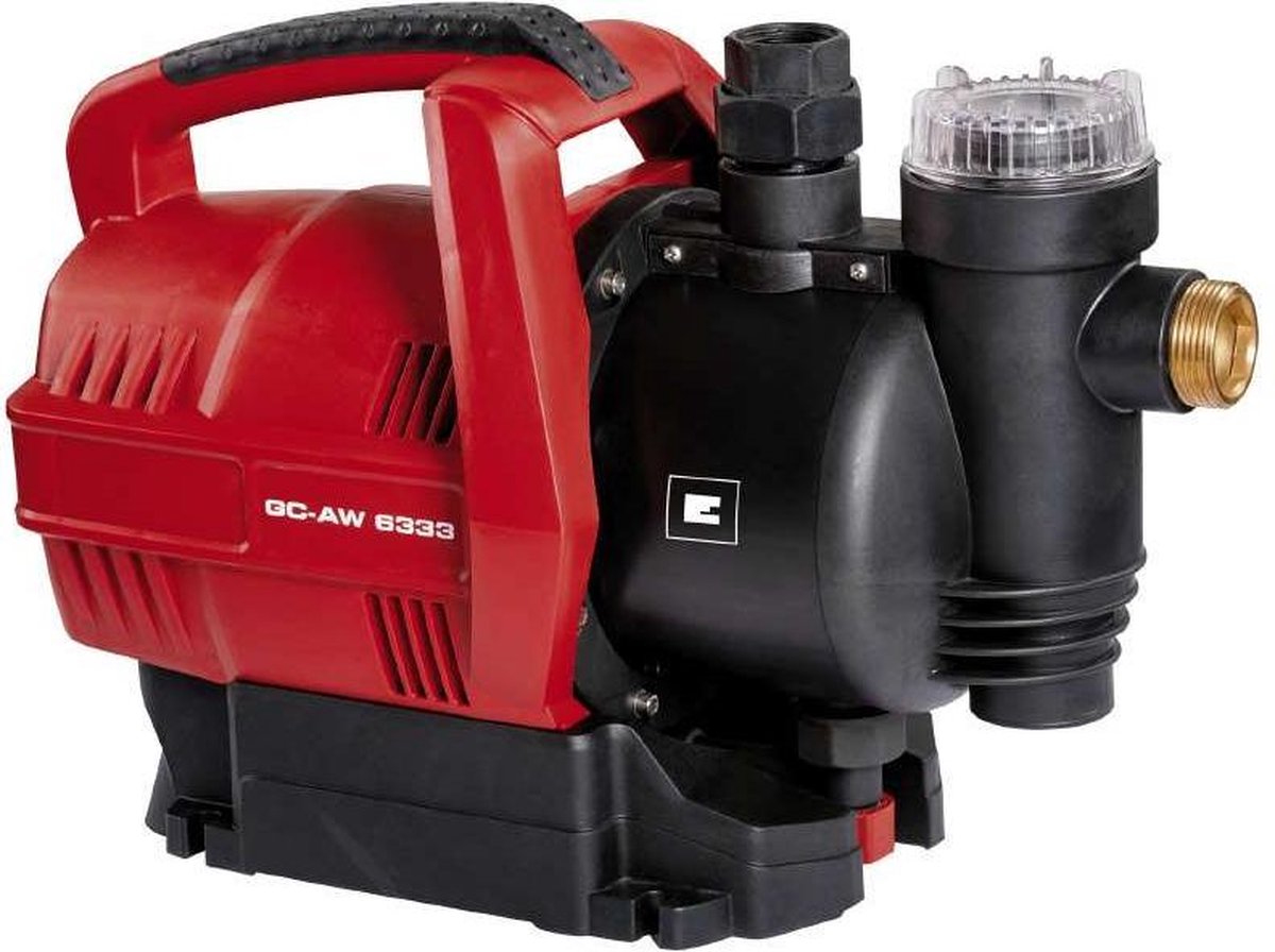 Pompe de jardin électrique automatique Einhell GC-AW 6333 - 630 W - 3,6 bar - 3 300 l h - max. hauteur de refoulement : 36 m - max. hauteur d'aspiration : 8 m - fonction automatique