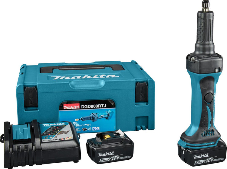 Meuleuse droite sans fil Makita dgd800rtj | 18v 5,0ah - dgd800rtj