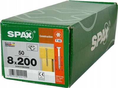 Vis à bois universelles Spax 8x200mm wirox t-40 cône 50 pcs