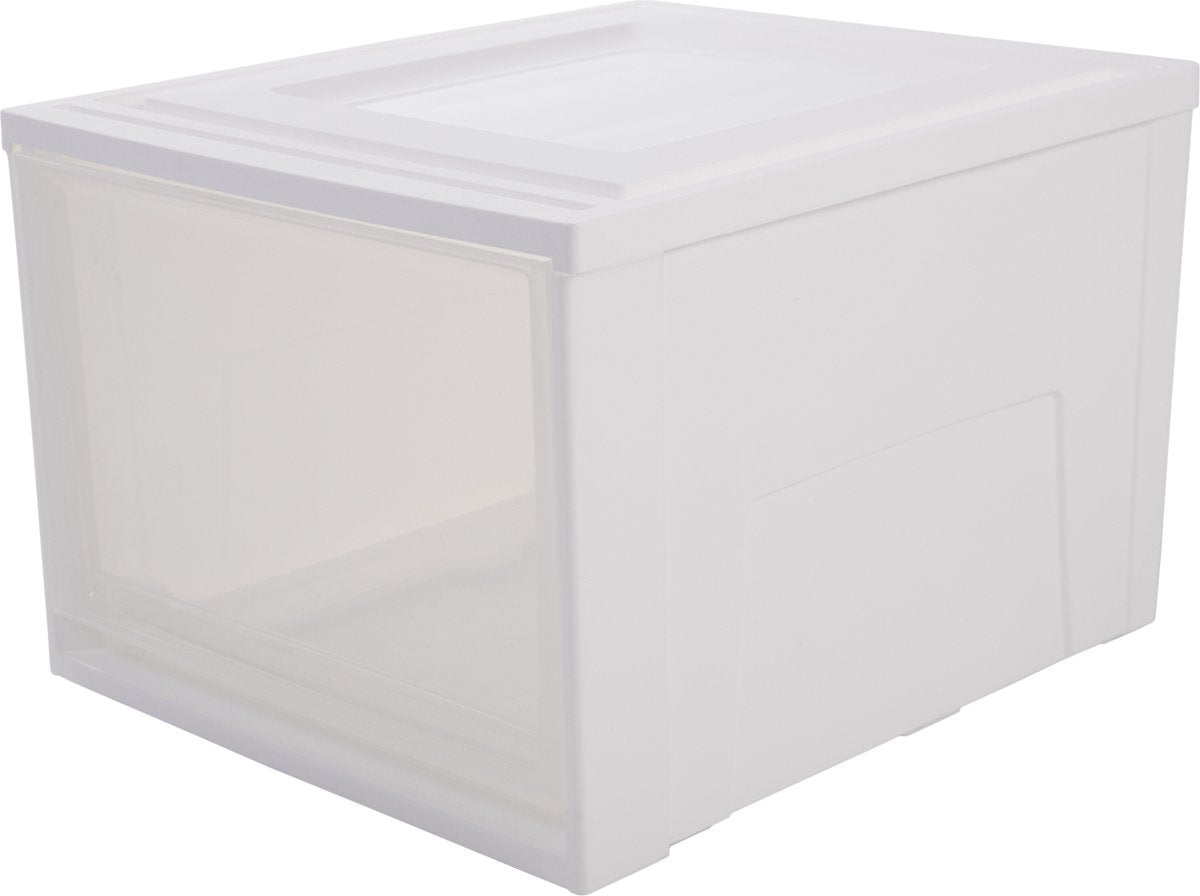 Tiroir empilable Iris maxi tiroir - 40l - plastique - blanc transparent