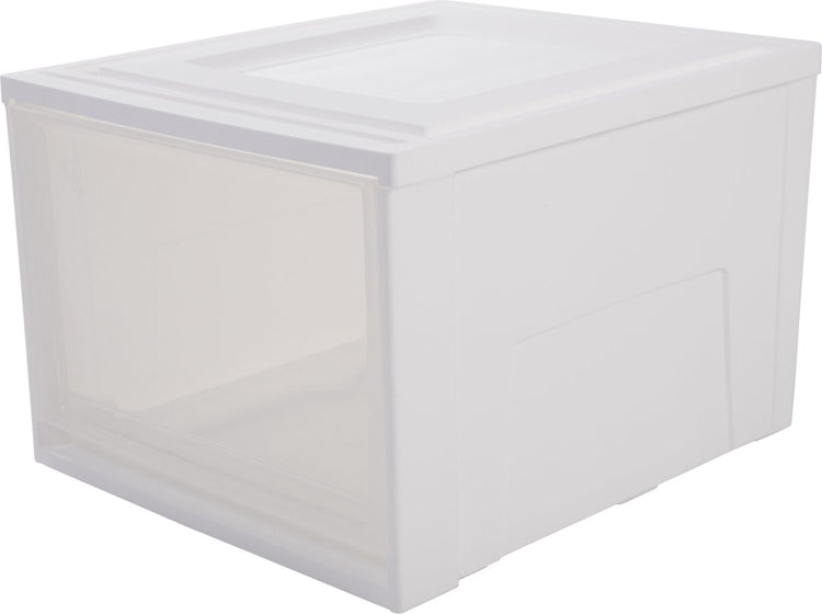 Tiroir empilable Iris maxi tiroir - 40l - plastique - blanc transparent