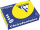 Clairefontaine trophée intense, papier coloré, a4, 210 g, 250 feuilles, jaune coucher de soleil