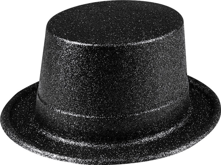 Boland - chapeau pailleté noir - 57 - adultes - unisexe - paillettes et glamour