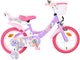 Vélo enfant licorne Volare - filles - 14 pouces - violet