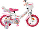 Vélo enfant Volare licorne - filles - 12 pouces - blanc - deux freins à main