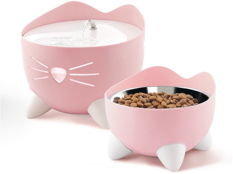 Kit combiné fontaine Pixi Catit - abreuvoir pour chat - rose blanc
