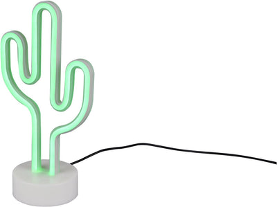 RL live your light Reality Cactus - lampe de table - blanc - incl. 1x SMD 1,5 W - Connexion USB - non dimmable - adapté à l'alimentation par batterie