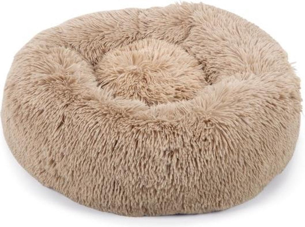 Beeztees yali - lit pour chien - peluche - beige - diam. 50 cm