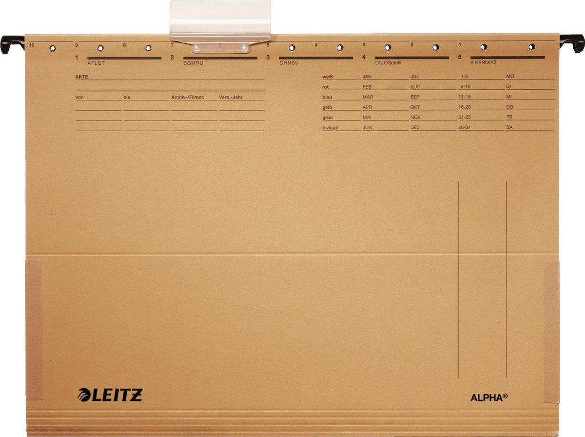 Leitz dossier suspendu alpha din a4 brun naturel 19160000 1 pièce