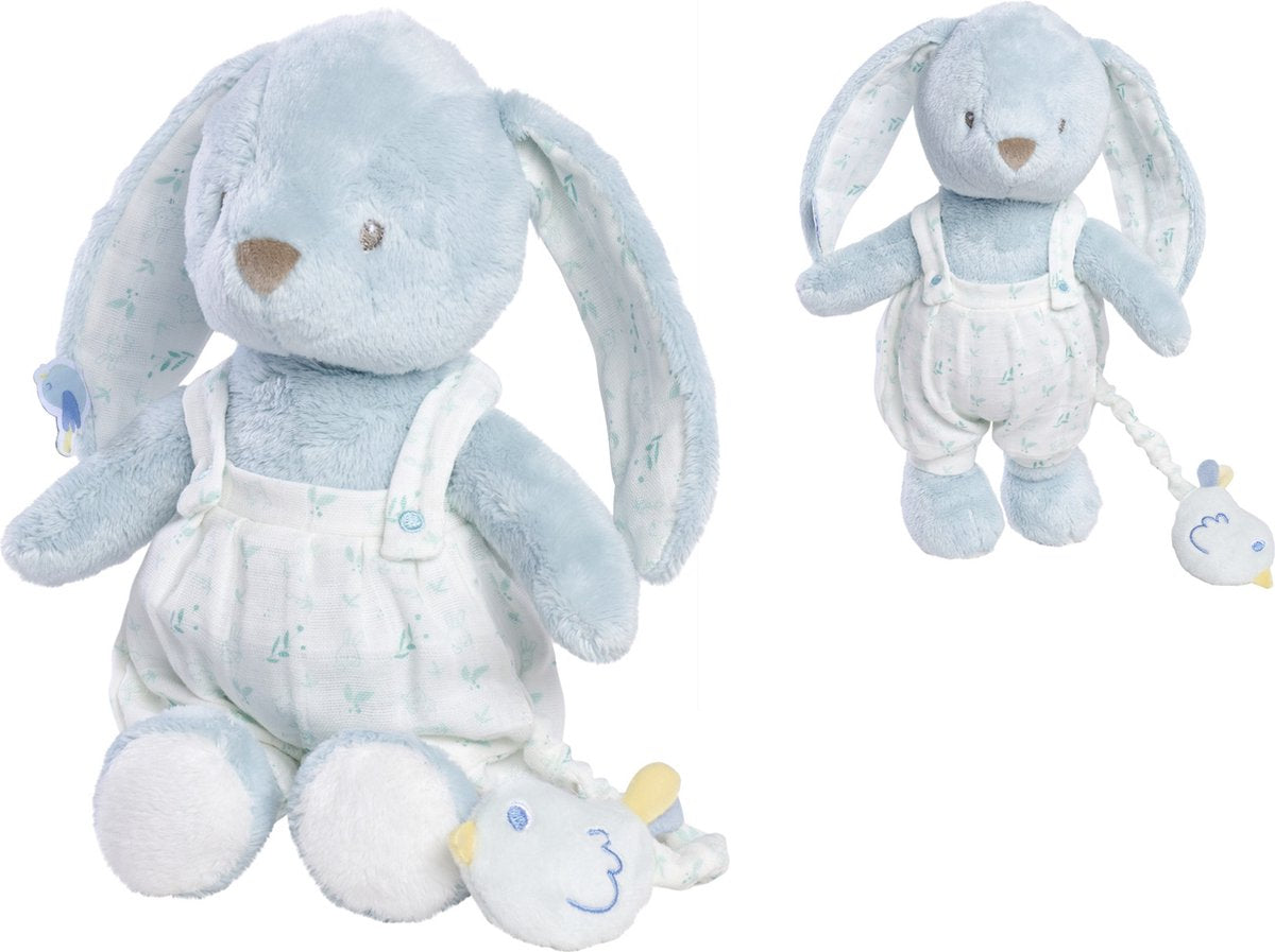 Simba nicotoy - peluche louis bleue musicale - peluche - lapin - peluche - musique - à partir de 0 m