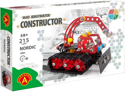 Alexander Toys Constructor - Véhicule à chenilles avec grue nordique - 215pcs