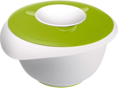 Bol mélangeur Westmark avec couvercle en deux parties, 2,5 l, avec bec verseur, plastique, blanc vert pomme, 3153227a