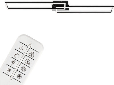 Briloner - Plafonnier LED - plafonnier - dimmable - avec télécommande - contrôle de la température de couleur - incl. fonction veilleuse et minuterie