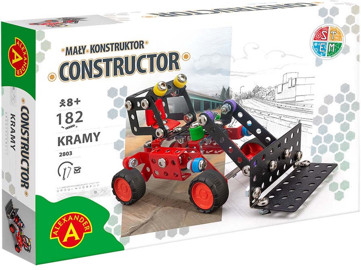 Alexander Toys Constructeur de jouets Alexander - Bulldozer Kramy - 193 pièces