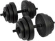 Poids Tunturi - jeu d'haltères - jeu d'haltères - 2 pièces - total 28 kg - noir - vinyle - incl. application de remise en forme gratuite