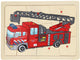 Puzzle à plots en bois Playwood pompiers, 9 pcs.