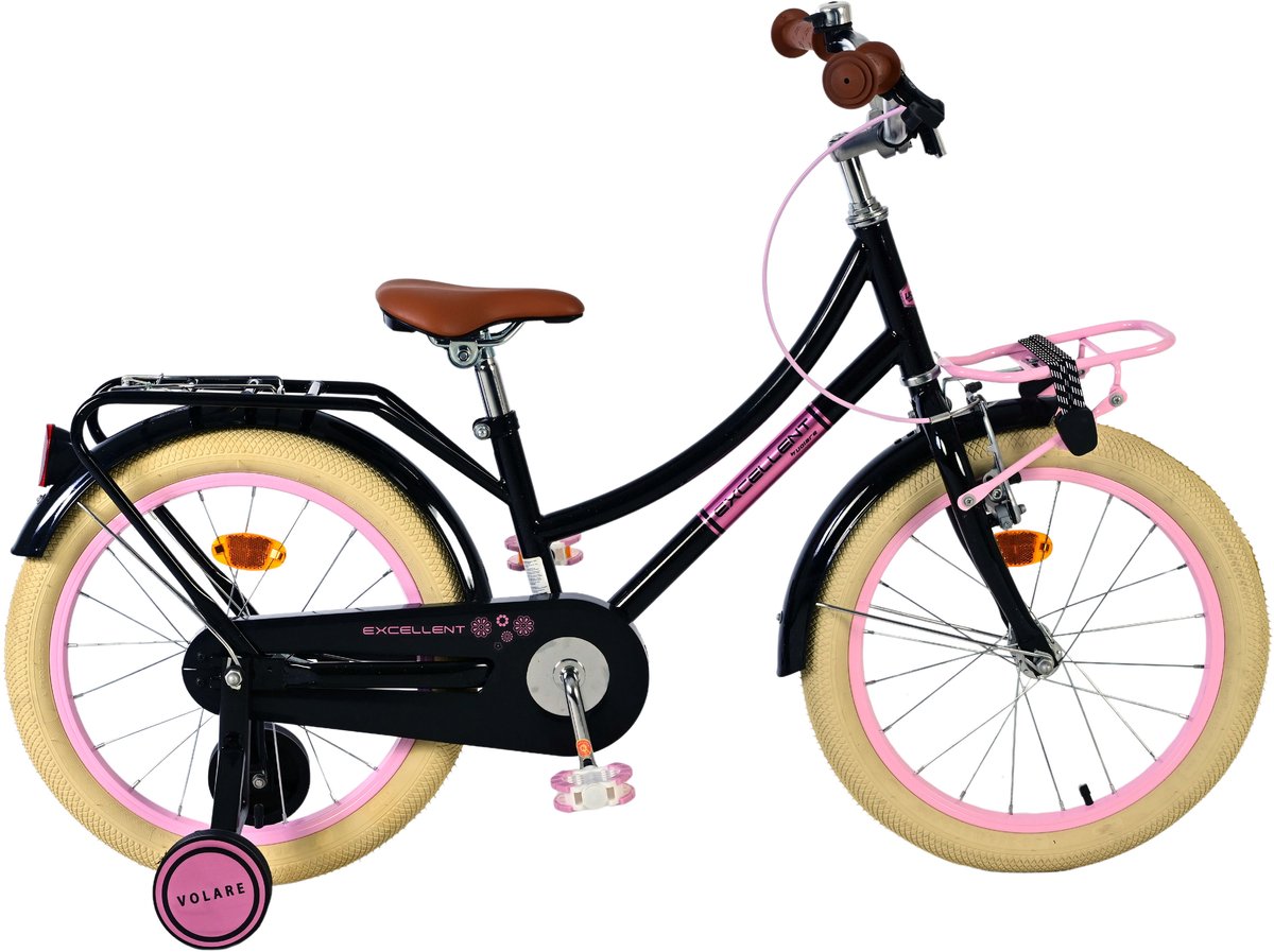 Volare Excellent vélo pour enfants - Girls - 18 pouces - noir - 95% assemblé
