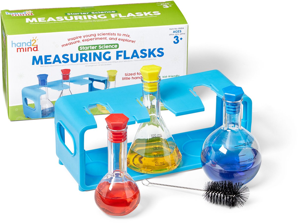 Ensemble de flacons à mesurer scientifiques pour débutants de ressources d'apprentissage - 3+