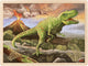 Puzzle Goki : t-rex 40x30x0,8cm, 96 pièces, bois, 3+