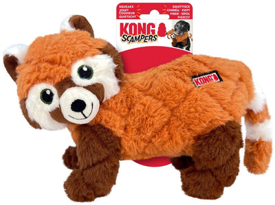 Kong scampers panda rouge - peluche - 22,86x25,4x12,07 cm marron m